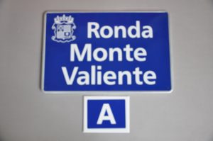 placa calle y nºpolicia aluminio