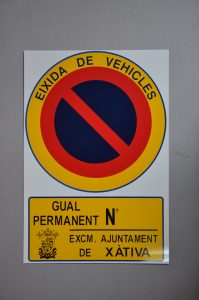 placa vado personalizada